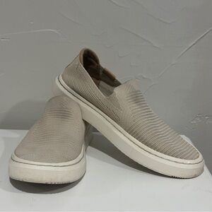 Ugg Women's Alameda Sammy Knit Slip On Sneakers Sz 7 Ivory Brown Casual